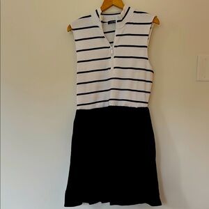 Steve Madden Sleeveless Navy and White Dress